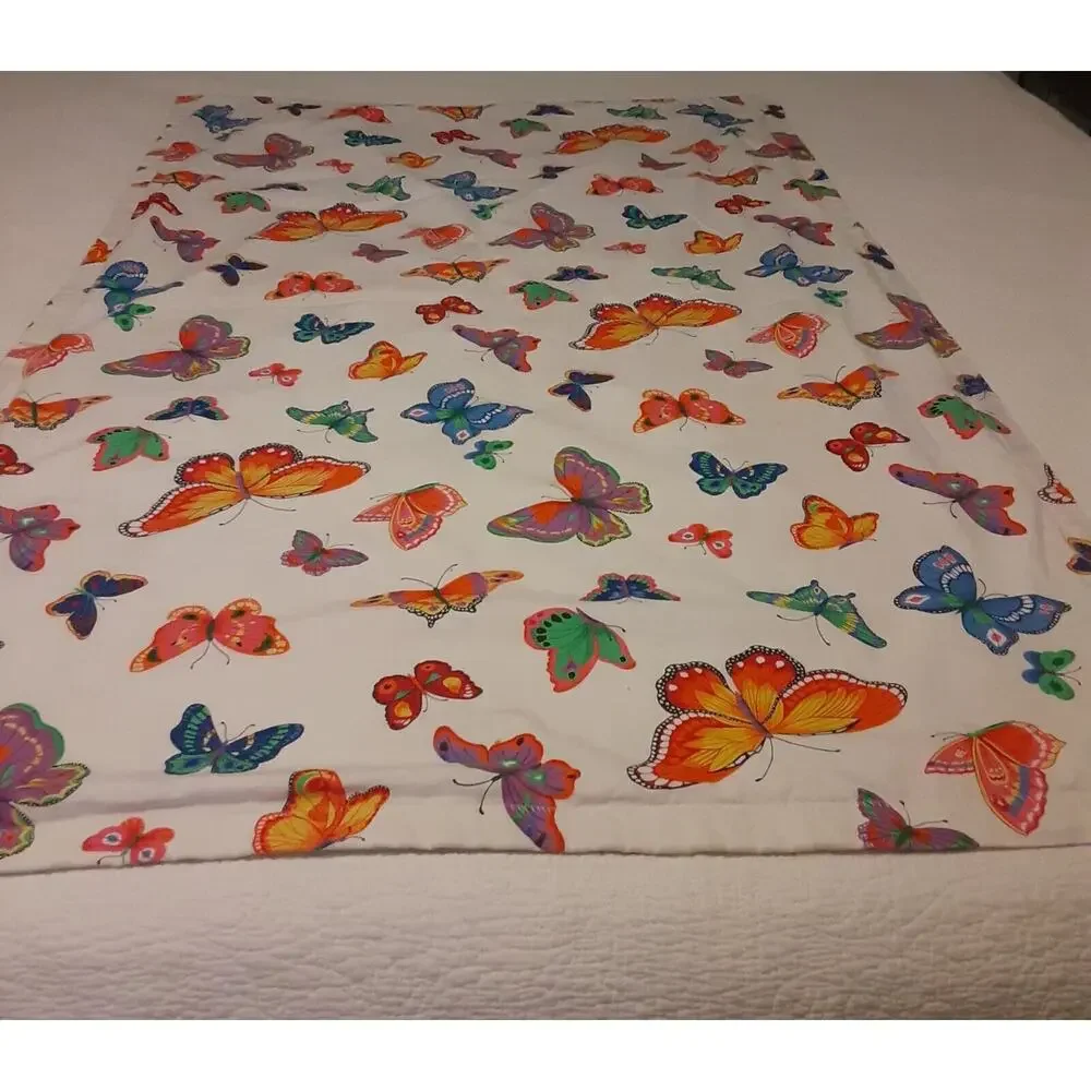 Vintage Block & Butterfly Quilt Hand Finished Double Sided